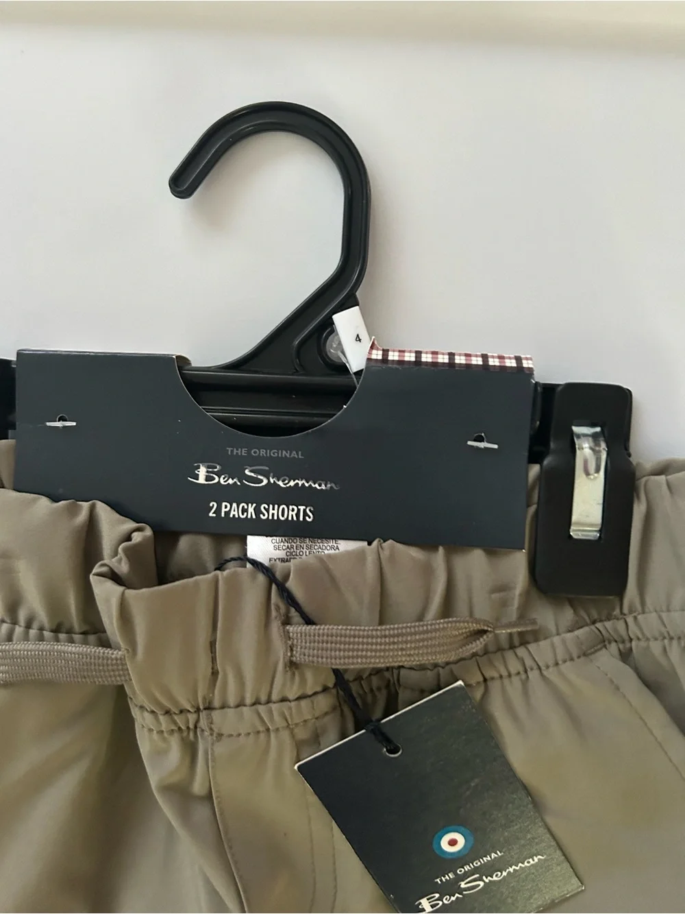 Ben Sherman 2 Pack Shorts Taupe Black Toddler Boy Size 4 NWT